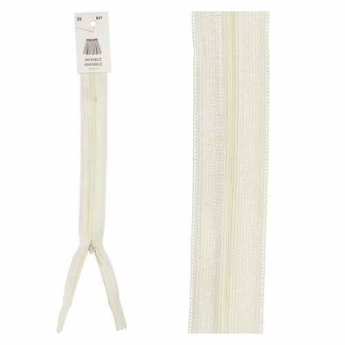 Blinde Rits - 22cm - Gebroken Wit (841)