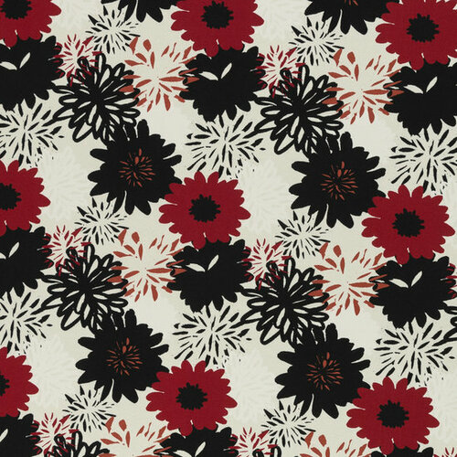 Coupon 1.5m - Jersey - Johanna - Ecru/Rood Coupon 1.5m - Jersey - Johanna - Ecru/Rood