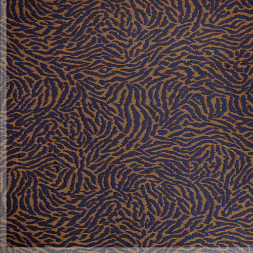 Jacquard Jersey - Animal Skin - Blauw/Roest Jacquard Jersey - Animal Skin - Blauw/Roest