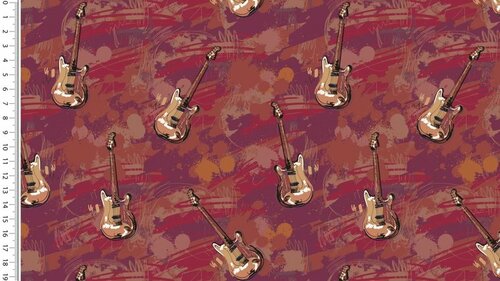 Jersey - Rock Guitar - Bordeaux Jersey - Rock Guitar - Bordeaux