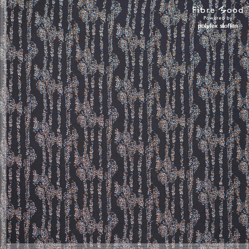 Coupon 0.8m - Viscose - Dots - Zwart Coupon 0.8m - Viscose - Dots - Zwart