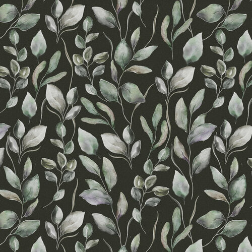 Canvas - Digital Leaves - Donkergrijs Canvas - Digital Leaves - Donkergrijs