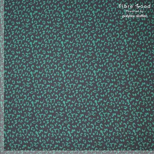Katoen Viscose - Luipaard - Groen Katoen Viscose - Luipaard - Groen