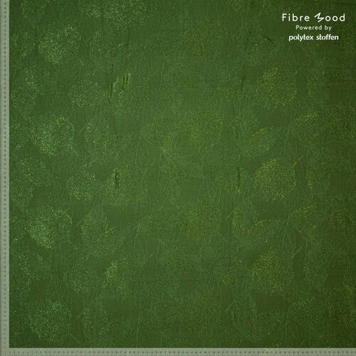 Coupon 1m - Jacquard - Leafs - Groen Coupon 1m - Jacquard - Leafs - Groen