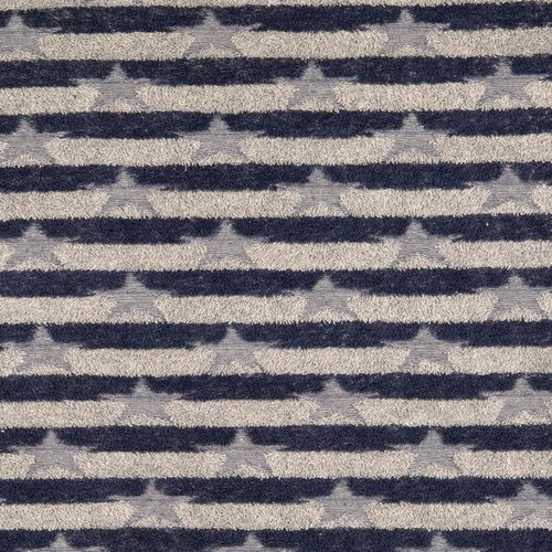Badstof - Stars and Stripes - Blauw/Grijs Badstof - Stars and Stripes - Blauw/Grijs