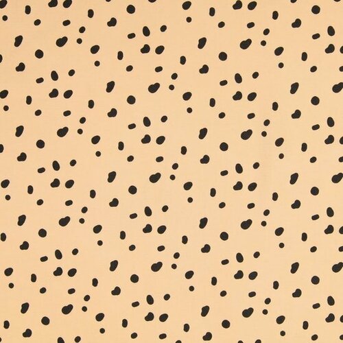 Viscose - Zwarte Vlekken - Beige Viscose - Zwarte Vlekken - Beige