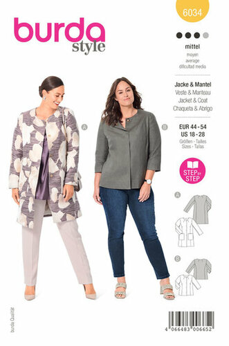 Burda Patroon 6034 - Jas en Mantel