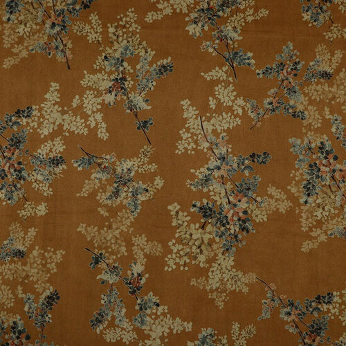 Fluweel Stretch - Leaves - Roest Fluweel Stretch - Leaves - Roest