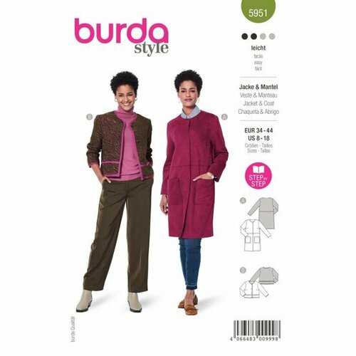 Burda Patroon 5951 - Jas en Mantel