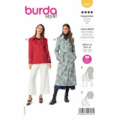Burda Patroon 5984 - Jas en Mantel