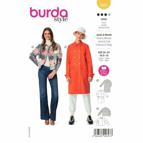 Burda Patroon 5992 - Jas en Mantel
