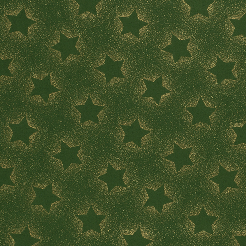 Poplin - Kerst Sterren Foil - Groen Poplin - Kerst Sterren Foil - Groen