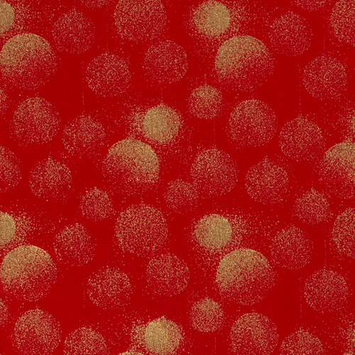Poplin - Kerstballen Foil - Rood Poplin - Kerstballen Foil - Rood
