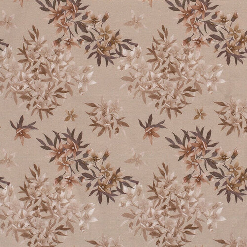 Jersey - Bloemen - Beige Jersey - Bloemen - Beige