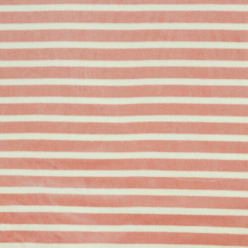 Nicky Velours - Yarn Dyed Stripes - Roze/Ecru Nicky Velours - Yarn Dyed Stripes - Roze/Ecru