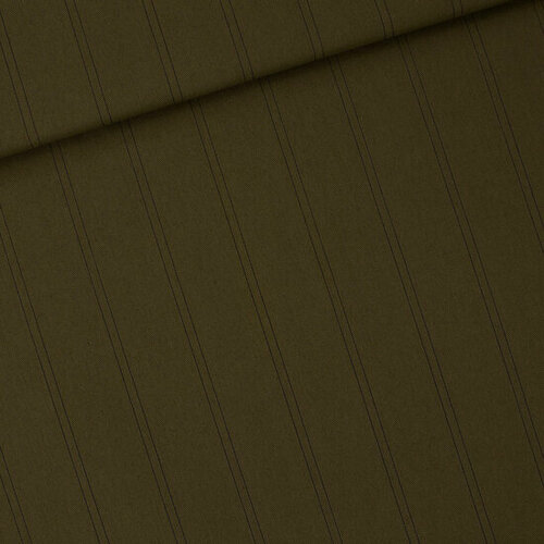 Canvas Gabardine Twill - Two Lines - Donker Olijfgroen (SYAS) Canvas Gabardine Twill - Two Lines - Donker Olijfgroen (SYAS)