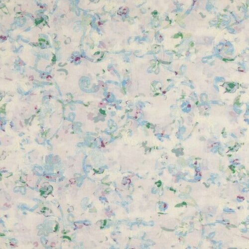Coupon 1.6m - Viscose - Stickerei - Blauw Coupon 1.6m - Viscose - Stickerei - Blauw