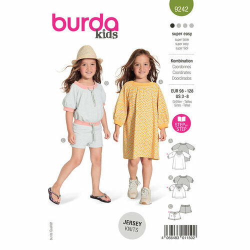 Burda Patroon 9242 - Jurk, Bloes en Short