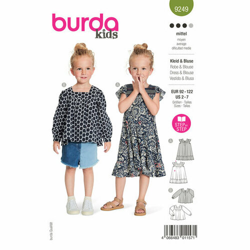 Burda Patroon 9249 - Jurk en Bloes