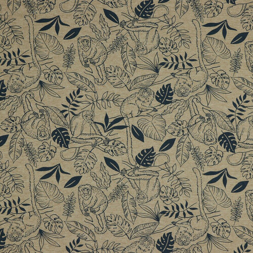 Jersey - Monkeys - Gemeleerd Taupe Jersey - Monkeys - Gemeleerd Taupe