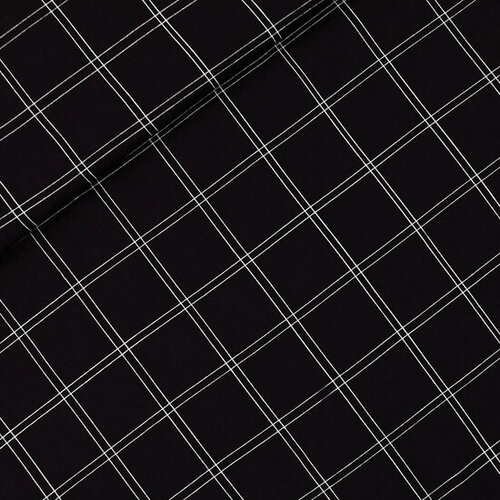 French Terry - Double Grid - Zwart (SYAS) French Terry - Double Grid - Zwart (SYAS)
