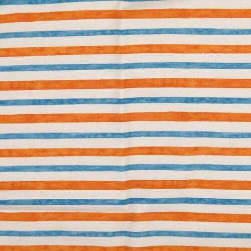 Jersey - Stripes - Lichtgrijs&Blauw&Roest Jersey - Stripes - Lichtgrijs&Blauw&Roest