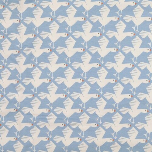 French Terry - Birds - Lichtblauw French Terry - Birds - Lichtblauw