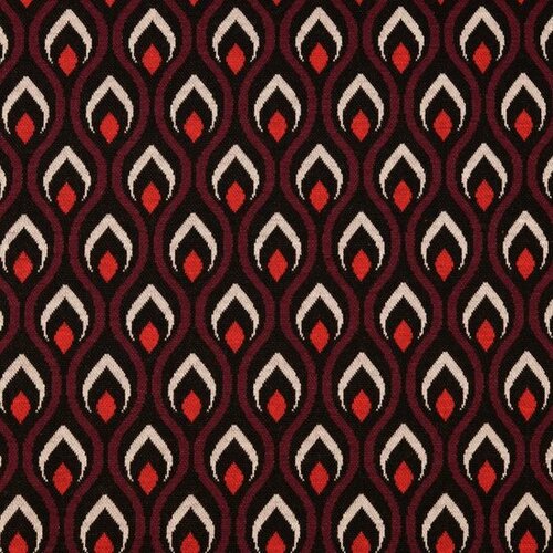 Jacquard Jersey - Shapes - Bordeaux Jacquard Jersey - Shapes - Bordeaux