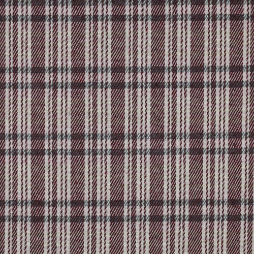 Coupon 1,9m - Jacquard Gebreid - Check - Lila Coupon 1,9m - Jacquard Gebreid - Check - Lila
