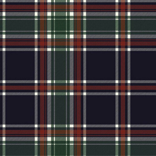 Flanel - Plaid - Navy-Rood Flanel - Plaid - Navy-Rood