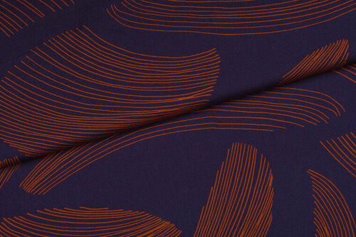 Coupon 0.7m - Viscose - Brush Strokes - Paars Coupon 0.7m - Viscose - Brush Strokes - Paars