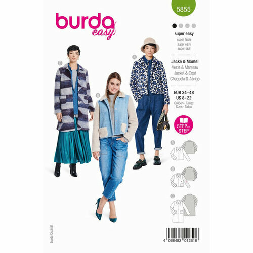 Burda Patroon 5855 - Jas & Mantel