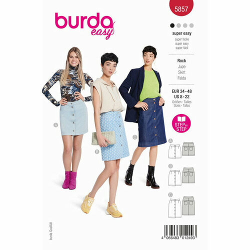 Burda Patroon 5857 - Rok