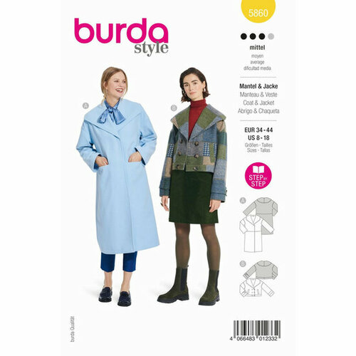 Burda Patroon 5860 - Mantel & Jas