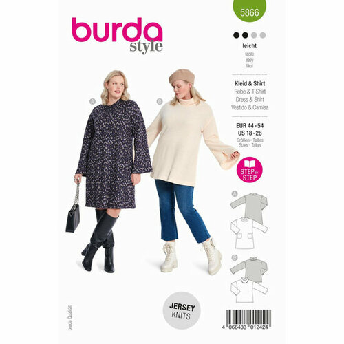 Burda Patroon 5866 - Jurk & T-shirt