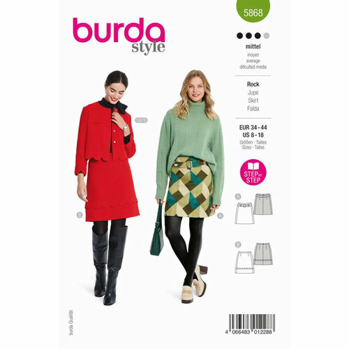 Burda Patroon 5868 - Rok