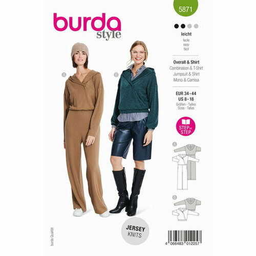 Burda Patroon 5871 - Jumpsuit & T-shirt