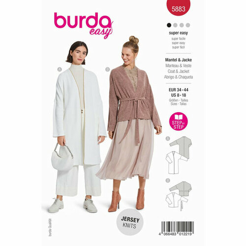 Burda Patroon 5883 - Mantel & Jas