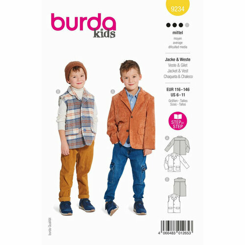 Burda Patroon 9234 - Jas & Gilet