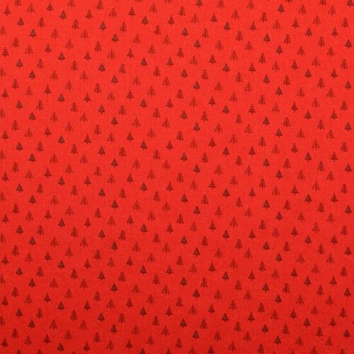 Coupon 0.65 m - Poplin - Kerstboom - Rood Coupon 0.65 m - Poplin - Kerstboom - Rood