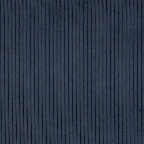 Ribfluweel Deco - Uni - Navy Ribfluweel Deco - Uni - Navy