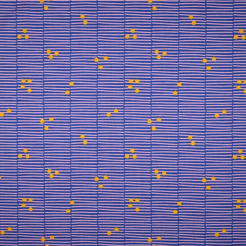 Poplin - Broken Stripe - Koningsblauw-Lichtroze Poplin - Broken Stripe - Koningsblauw-Lichtroze