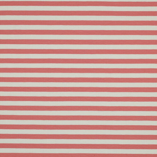 French Terry - Yarn Dyed Stripes - Roze-Ecru French Terry - Yarn Dyed Stripes - Roze-Ecru