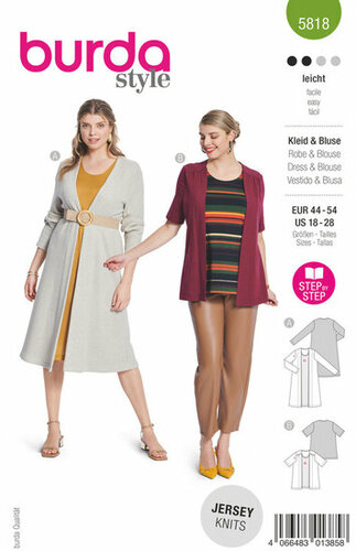 Burda Patroon 5818 - Jurk en Bloes
