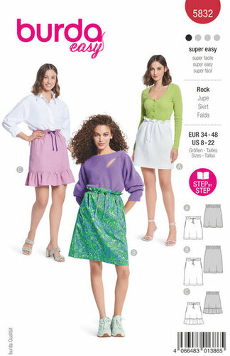 Burda Patroon 5832 - Rok