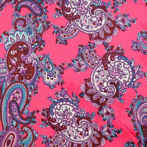 Coupon 1.65m - Satijn - Vormen - Roze Coupon 1.65m - Satijn - Vormen - Roze