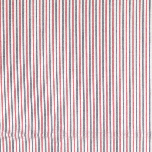 Seersucker - Strepen - Wit-Rood-Blauw Seersucker - Strepen - Wit-Rood-Blauw