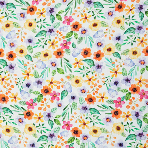 Viscose Jacquard - Bloemen - Wit Viscose Jacquard - Bloemen - Wit