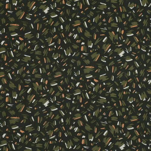Viscose - Flowers and Stripes - Legergroen Viscose - Flowers and Stripes - Legergroen