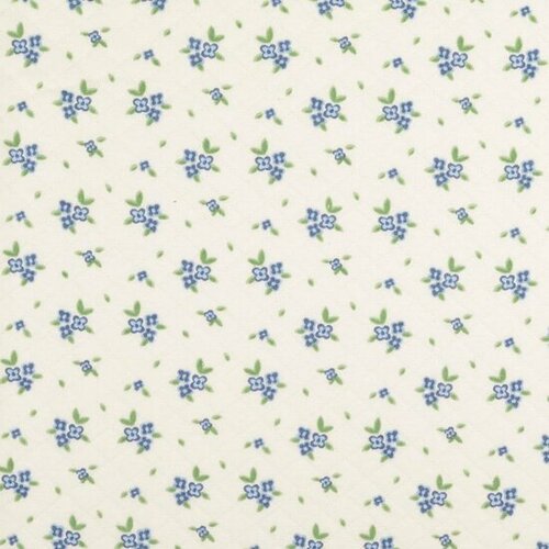 Sweat - Quilted Little Flowers - Blauw-Ecru Sweat - Quilted Little Flowers - Blauw-Ecru